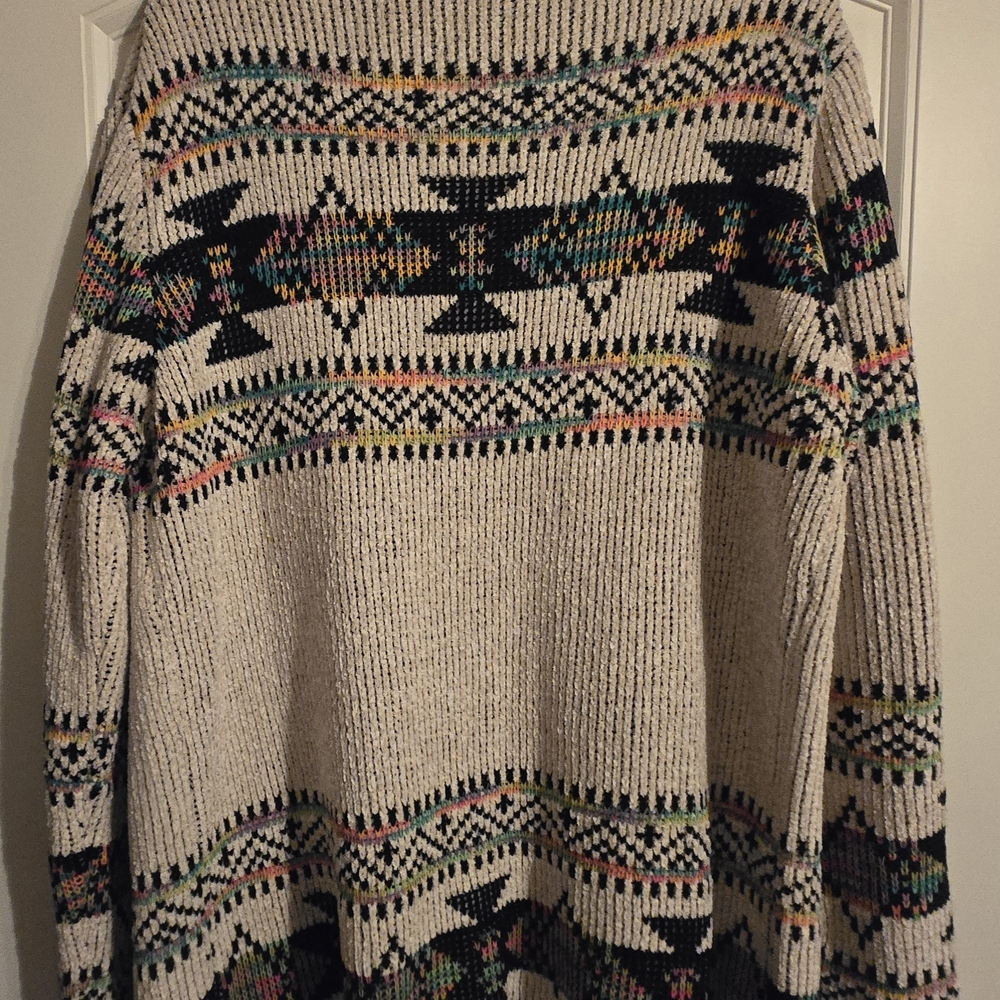 Patterned Beige Women's Sweater - Picture 7 of 7